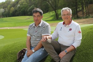 Guy Trocellier (à dte) et Christian Allins, actionnaire de GolfOnly